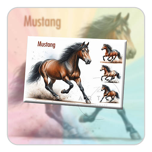 Magnetky - Mustang - magnetka - 17548597_