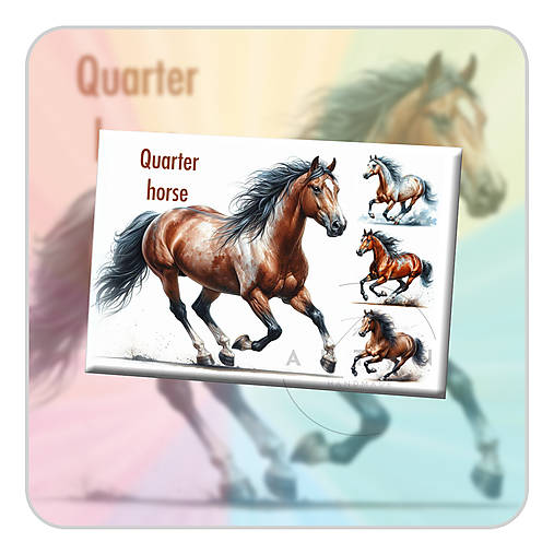 Magnetky - Quarter horse - magnetka - 17548618_