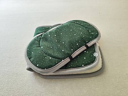 Detský textil - VLNIENKA Podložka do autosedačky  Joie i- spin 360 100% Merino Top Super wash Natural  JOIE i spin 360  Hviezdičky Green - 17551554_