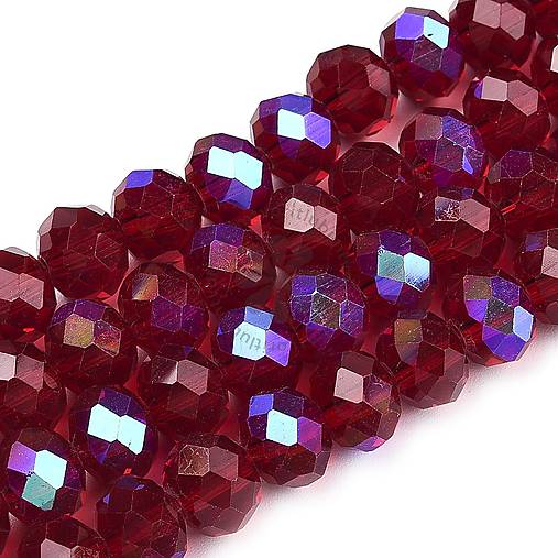 Korálky - (3897) Sklenené brúsené korálky, 4x3 mm - 1 vlasec - 17552170_