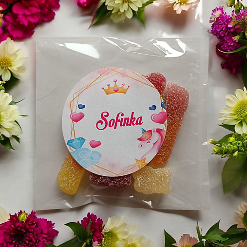 Darčeky pre svadobčanov - Detské cukríky Jednorožec  - 17552236_