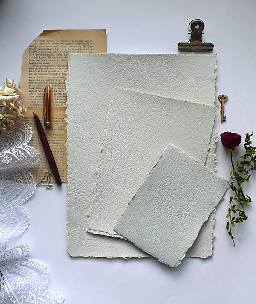 Papiernictvo - Ručný papier A6 - Eukalyptus (A5) - 17552008_