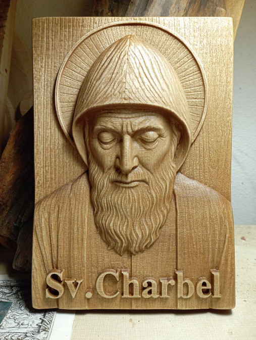 Dekorácie - Sv. Charbel V01 s textom - 17552689_