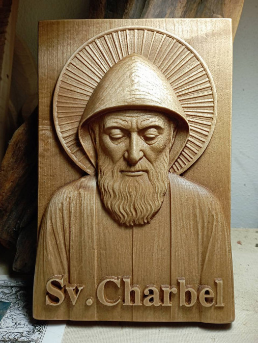 Dekorácie - Sv. Charbel V02 s textom - 17552709_