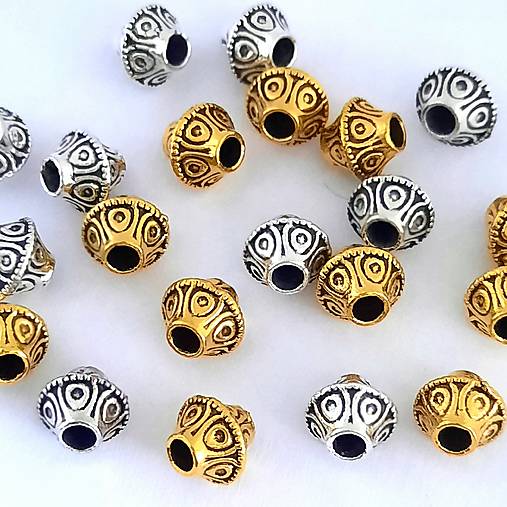 Kovová korálka 6,5x6mm-1ks