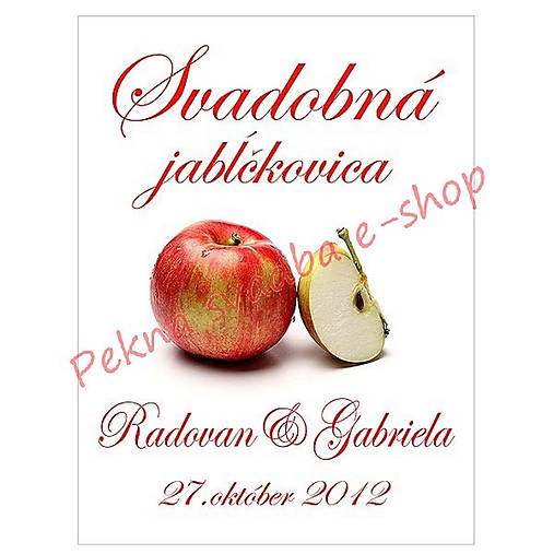 Etiketa na flaše 4,5x3,6 / 6x4 / 7,5x10 cm