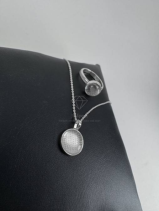 Strieborná 925/1000 súprava s krištáľom