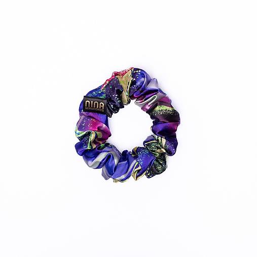 Ozdoby do vlasov - Saténová gumička KALEIDOSKOP - 17554492_