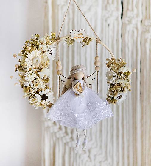 Dekorácie - Anjel "1.sväté prijímanie" - 17556229_