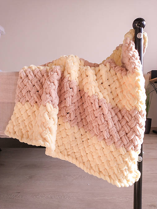 Detský textil - Huňatá puffy deka 200x100cm - 17555418_