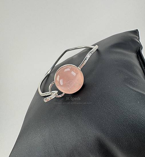 Strieborný 925/1000 náramok s ruženínom