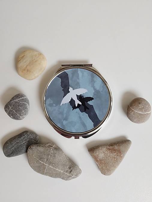 Zrkadielka - Zrkadielko do kabelky "Krídla" - 17556257_