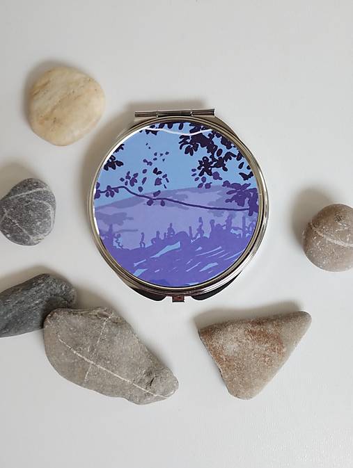 Zrkadielka - Zrkadielko do kabelky "Vinica" - 17556261_