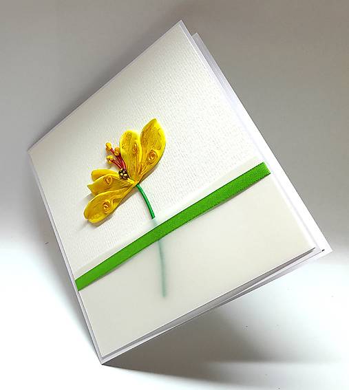 Papiernictvo - Pohľadnica s kvetinou vymyslenou ... - 17559528_