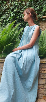 Šaty - Ľanové šaty Amandine (M) - 17559238_