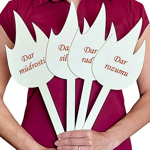 Sedem darov zápichy PLAMEŇE (cena je za set 7ks) výzdoba k oltáru