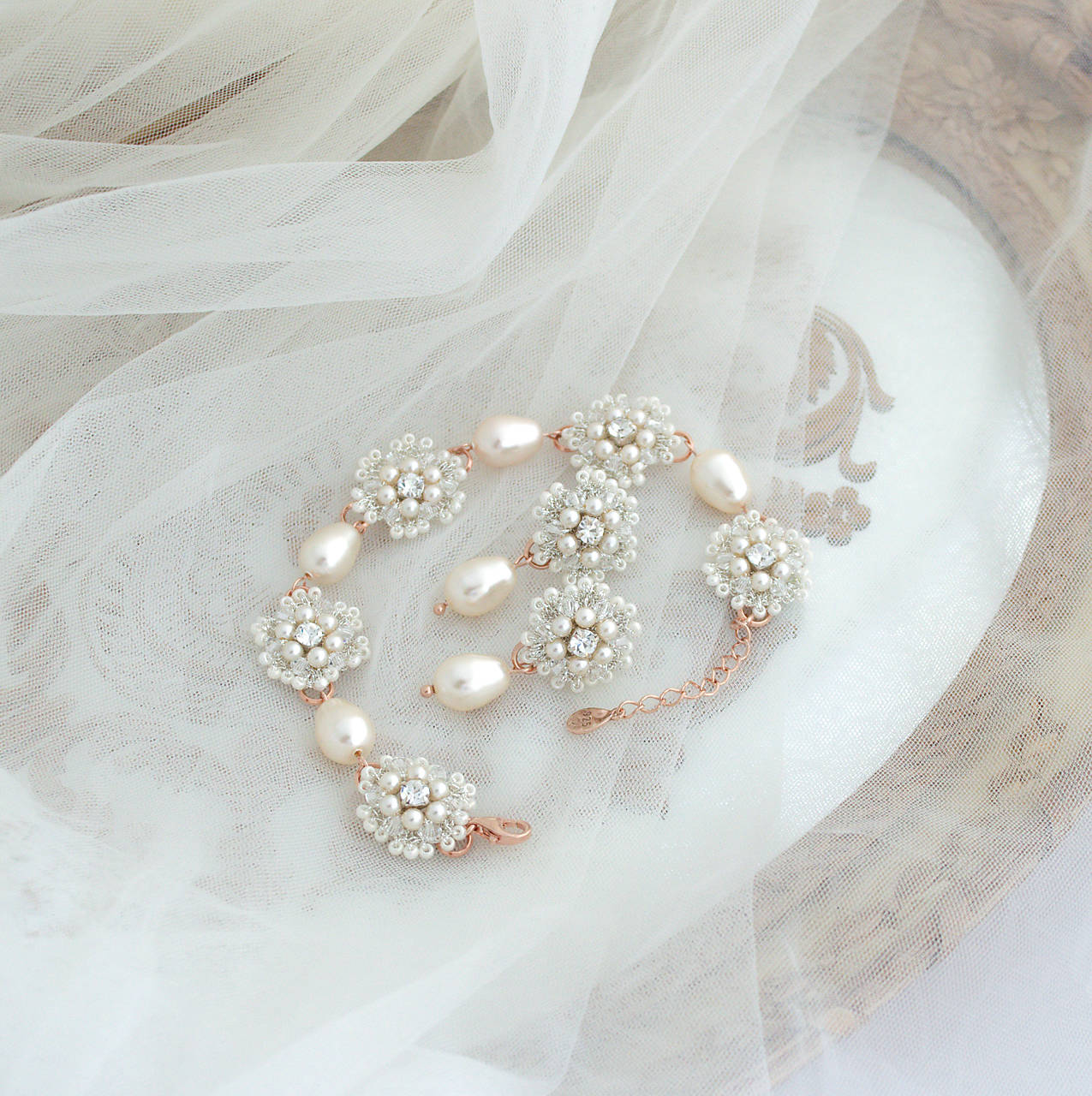 Ivory čipkovaný set/RoseGold