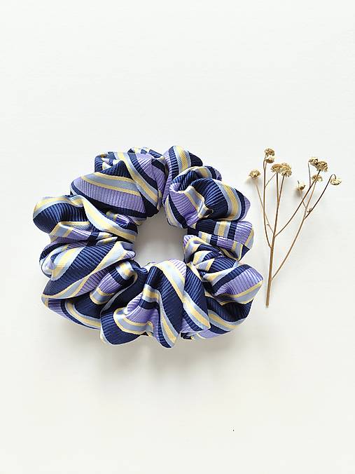 Basic MAXI scrunchie (Modro-fialová)