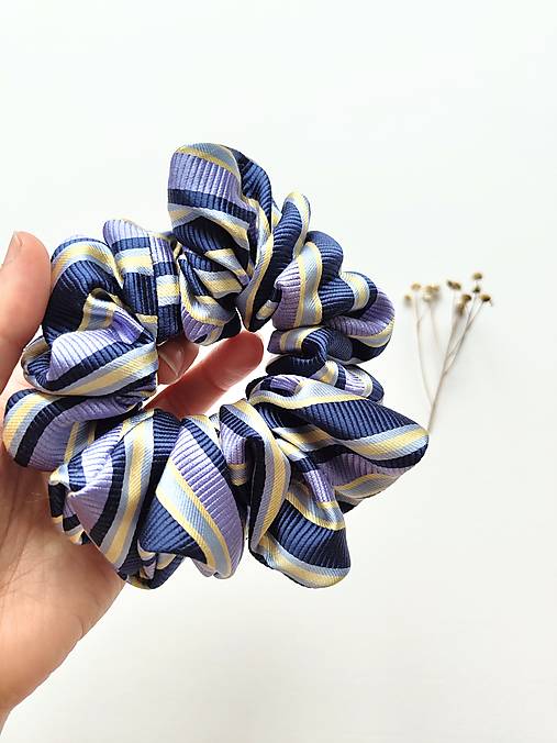 Basic MAXI scrunchie (Modro-fialová)