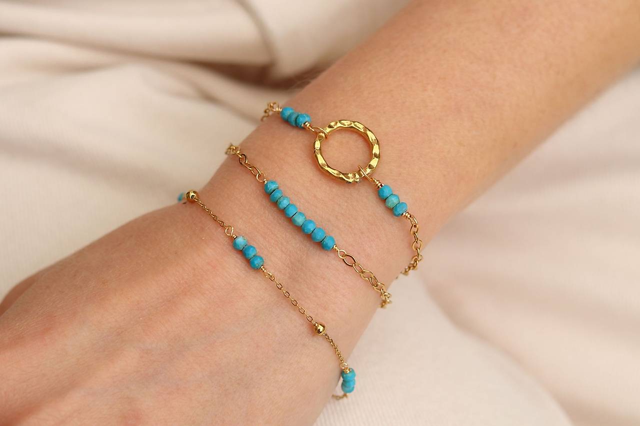 Retiazkový náramok s tyrkysom