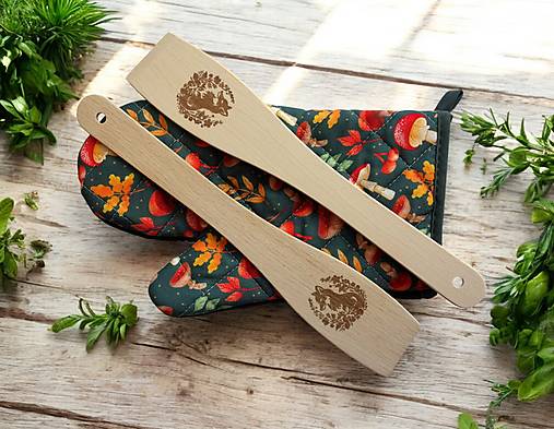 Príbory, varešky, pomôcky - Originálna obojstranne gravírovná vareška s motívom Líšky – Ideálny darček z dreva | Handmade - 17559882_