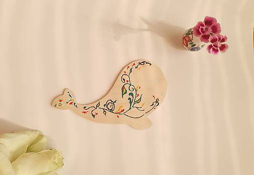 Hračky - Maľovaná veľryba - akrylovými farbami III. - 17561264_