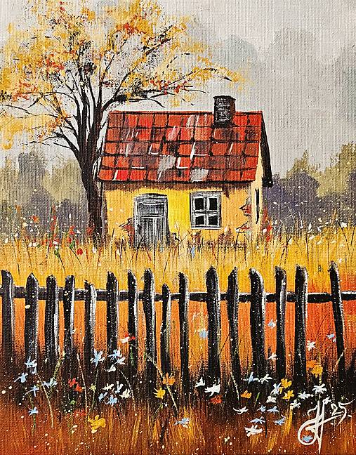 Obrazy - Obraz "Domček"- 24x30 cm - 17561024_