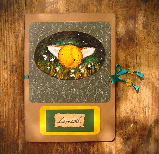 Papiernictvo - zápisník + nálepky: PUPO a snežienky - 17564334_