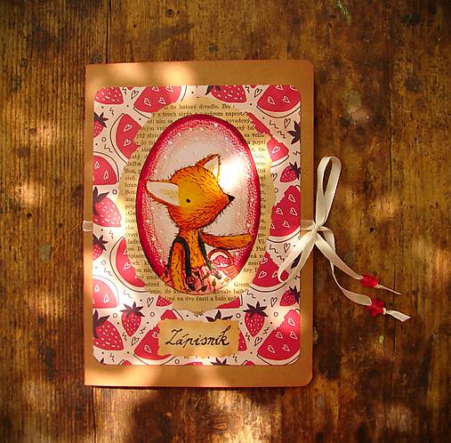 Papiernictvo - zápisník + nálepky: PUPY a muchotrávky - 17565300_