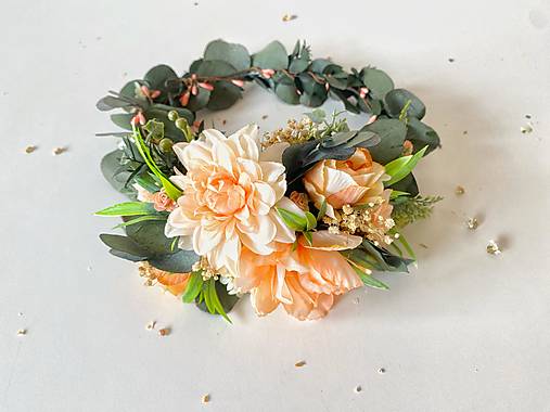 Boho (za)venček "láska z marhuľového sadu"
