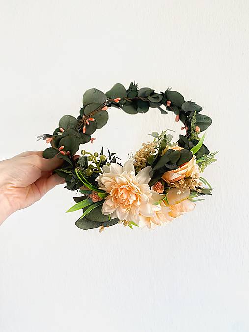Boho (za)venček "láska z marhuľového sadu"