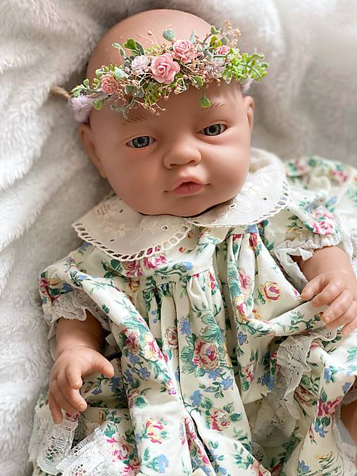 Newborn venček pre bábätko "najväčšia láska" - ružový
