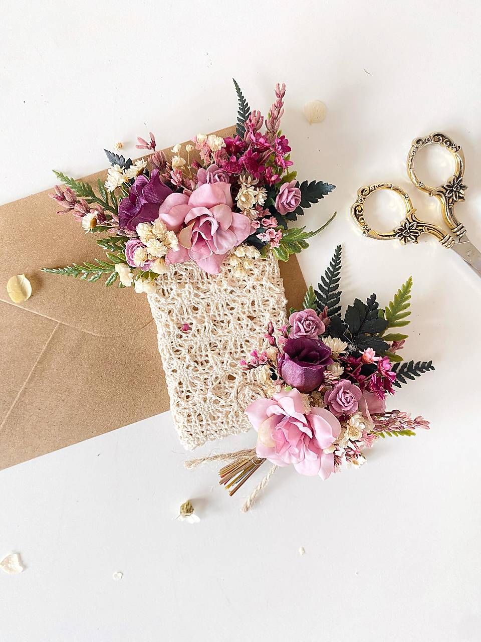 Kvetinové pierka pre ženícha "tiché večery" 