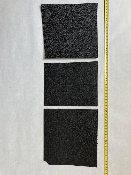 Suroviny - Koža čierna matná so štruktúrou 2–2,5 mm (Sada CC7 (3 ks v balení)) - 17564195_