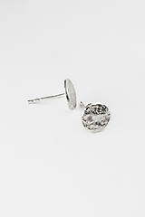 Náušnice - Strieborné napichovacie náušnice botanica mini (menšie 6mm - Striebro 925/1000) - 17565441_