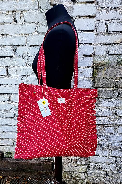 Nákupní taška jahodová