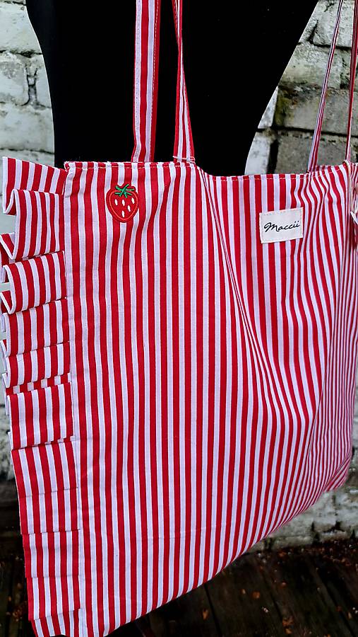 Nákupní taška jahodová 2