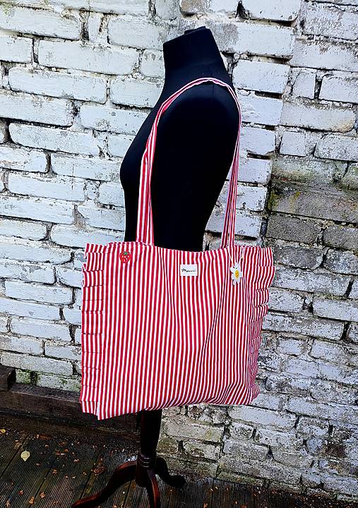 Nákupní taška jahodová 2