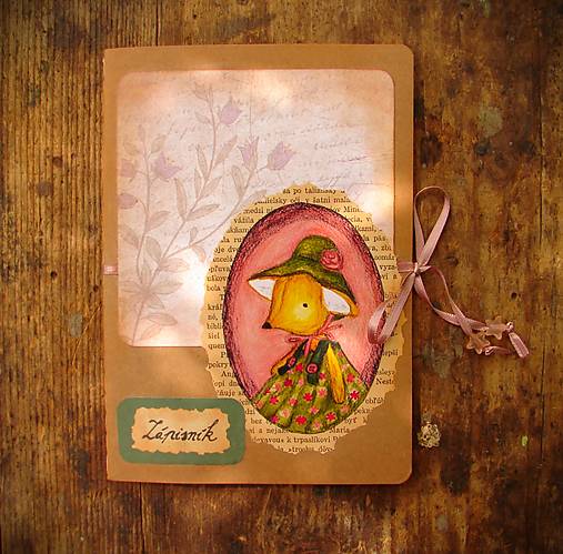 Papiernictvo - zápisník + nálepky: PUPY záhradníčka - 17566109_