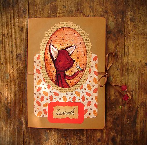 Papiernictvo - zápisník + nálepky: PUPO a sýkorka - 17567422_