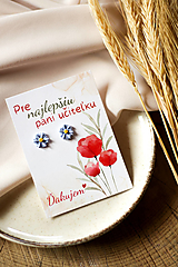 Náušnice - PANI UČITEĽKE - náušnice kvietky  (bledo modrá) - 17566426_