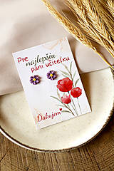 Náušnice - PANI UČITEĽKE - náušnice kvietky - 17566428_