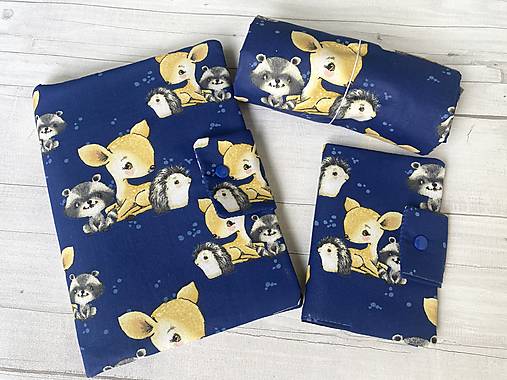 Detské doplnky - Plienkovník Srnky modrá - 17566440_