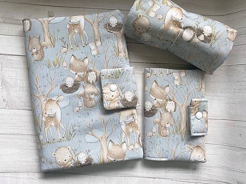 Detské doplnky - Plienkovník Lesné príbehy šedá PREMIUM - 17566625_