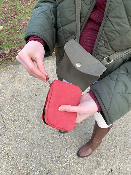 Peňaženky - Peňaženka na mince červená - 17566714_