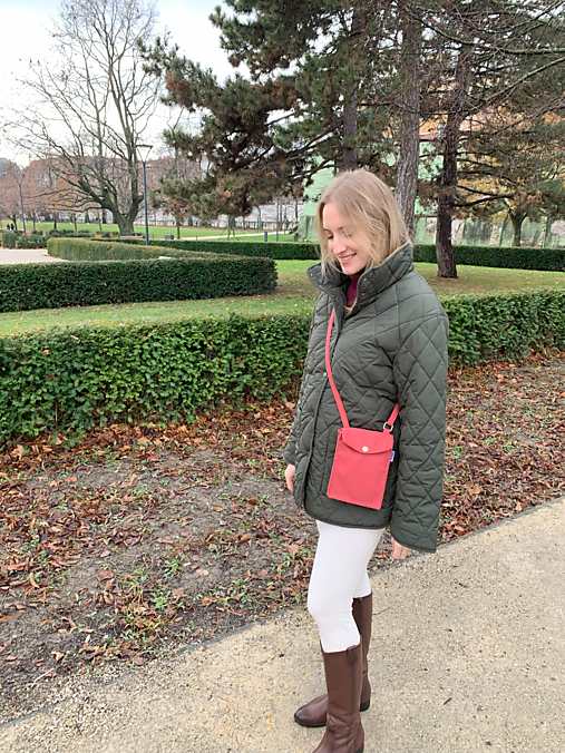 Taštičky - Cross body mini červená - 17566818_