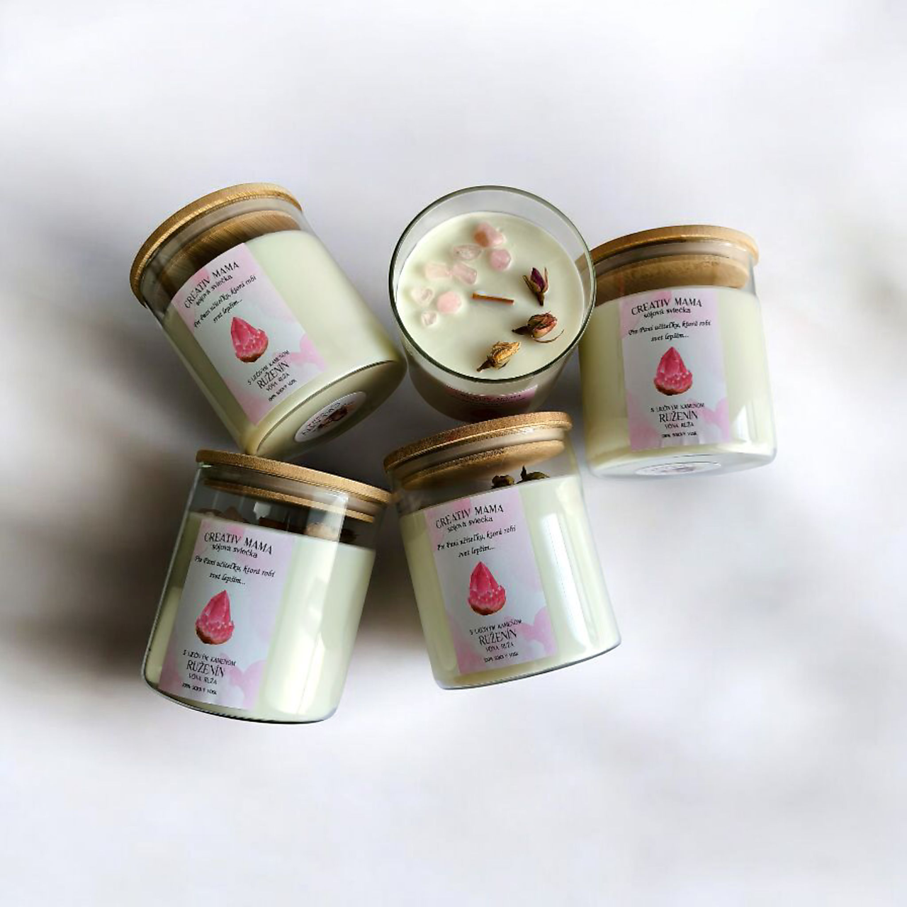 Pre pani učiteľku, veľká sójová sviečka 