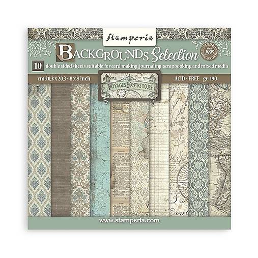 Papier - Scrapbook papier Voyages Fantastiques Backgrounds 12 x 12 - 17569018_
