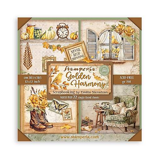 Papier - Stamperia Scrapbook papier Golden Harmony 12 x 12 Maxi - 17569080_