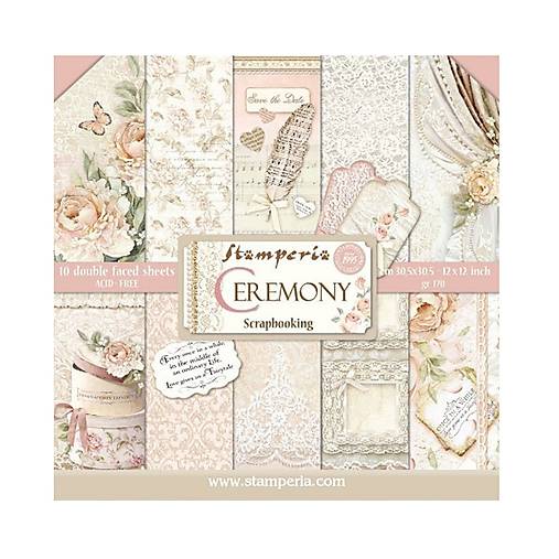 Papier - Stamperia Scrapbook papier Ceremony 12 x 12 - 17570128_